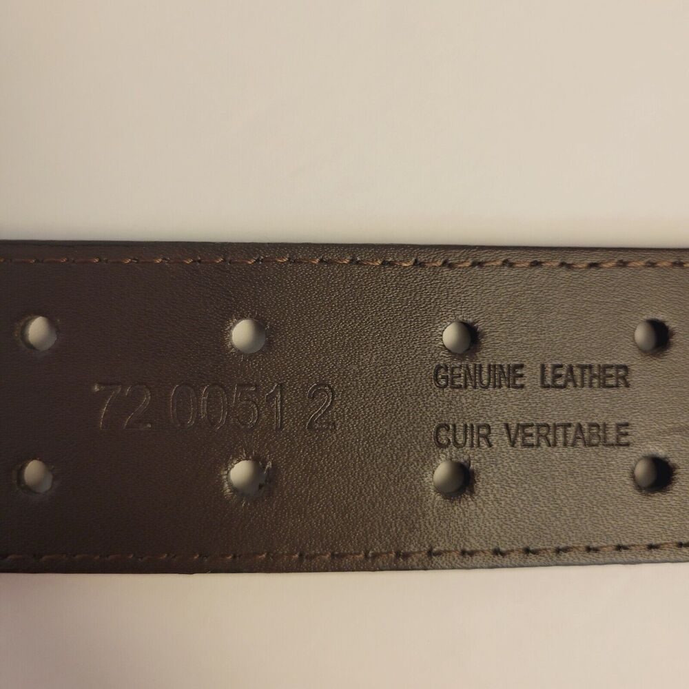 Genuine Leather King Size 56/58 Brown Double Prong Mens Belt - Picture 9 of 10